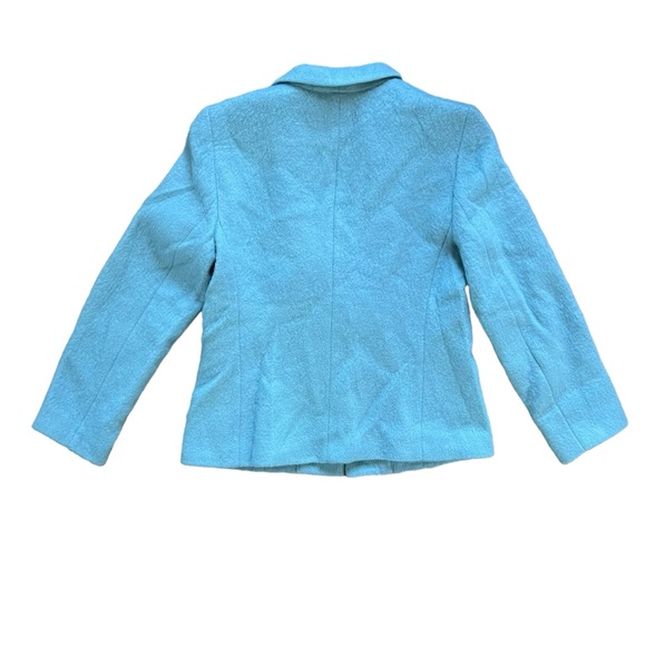 Josephine Chaus Mohair Wool Blend Blue Blazer Jacket Vintage Soft Womens size 10 - Picture 2 of 7